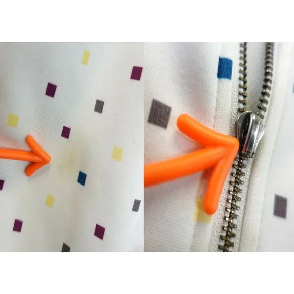 BURTON Women's White Coat Jacket LARGE Mock Neck Full Zip Long Sleeve Dry Ride - Picture 9 of 13